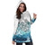 Maori Manaia The Blue Sea Women'S Hoodie Dress, White - Polynesian Pride