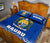 Nauru Quilt Bed Set - Nauru Coat Of Arms Polynesian Tattoo Blue Fog Style - Polynesian Pride