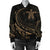 Hawaii Turtle Polynesian Women's Bomber Jacket - Gold - Frida Style - Polynesian Pride