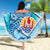 Tahiti Beach Blanket - Custom Personalised Turtle Under The Sea Style - Polynesian Pride