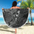 Nauru Polynesia Beach Blanket Turtle Hibiscus Black - Polynesian Pride