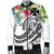 Wallis and Futuna Polynesian Men's Bomber Jacket - Summer Plumeria (White) - Polynesian Pride