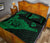 Hawaii Shaka Map Polynesian Quilt Bed Set - Green - Polynesian Pride