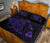 Hawaii Manta Ray Map Polynesian Purple Quilt Bed Set - Polynesian Pride