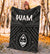 Guam Premium Blanket - Guam Seal With Polynesian Tattoo Style (Black) - Polynesian Pride