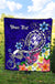 Tonga Custom Personalised Premium Quilt - Turtle Plumeria (Blue) - Polynesian Pride