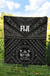 Fiji Premium Quilt - Fiji Seal With Polynesian Tattoo Style (Black) - Polynesian Pride