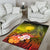 CNMI Area Rug - Humpback Whale with Tropical Flowers (Yellow) - Polynesian Pride