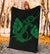 Anchor Green Poly Tribal Premium Blanket - Polynesian Pride