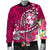 Tonga Men's Bomber Jacket - Turtle Plumeria (Pink) Pink - Polynesian Pride