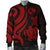 Tonga Polynesian Men Bomber Jacket - Red Tentacle Turtle - Polynesian Pride