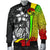 Tonga Micronesia Men's Bomber Jackets Reggae - Turtle With Hook - Polynesian Pride