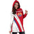 Tahiti Hoodie Dress - Tahiti Flag Red K5 - Polynesian Pride