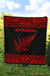 Aotearoa New Zealand Maori Premium Quilt Silver Fern - Red - Polynesian Pride