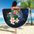 Fiji Polynesian Beach Blanket - Turtle With Plumeria Flowers - Polynesian Pride