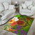 American Samoa Polynesian Area Rug - Manta Ray Tropical Flowers (Reggae) - Polynesian Pride