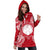 Northern Mariana Islands Polynesian Hoodie Dress Map Red White - Polynesian Pride