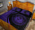 Hawaii Coat Of Arms Polynesian Quilt Bed Set - Circle Style Purple - Polynesian Pride