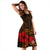 Polynesian Hawaii Midi Dress - Humpback Whale with Hibiscus (Golden) - Polynesian Pride