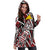 Tokelau Women's Hoodie Dress - Tribal Flower Special Pattern Red Color - Polynesian Pride