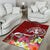 Tonga Area Rug - Turtle Plumeria (Red) - Polynesian Pride