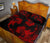 Hawaii Head Hammer Shark Hibiscus Red Quilt Bed Set - Polynesian Pride