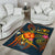 Polynesian Hawaii Area Rug - Legend of Kanaka Maoli (Blue) - Polynesian Pride