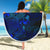 American Samoa Polynesia Beach Blanket Turtle Hibiscus Blue - Polynesian Pride