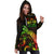 Fiji Polynesian Hoodie Dress - Turtle With Blooming Hibiscus Reggae - Polynesian Pride