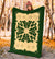 Hawaii Premium Blanket - Hawaiian Quilt Plumeria Medallion Green Premium Blanket - AH - Polynesian Pride