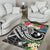 YAP Polynesian Area Rug - Summer Plumeria (Black) - Polynesian Pride