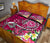 Tahiti Custom Personalised Quilt Bed Set - Turtle Plumeria (Pink) - Polynesian Pride