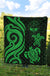 Marshall Islands Premium Quilt - Green Tentacle Turtle Crest - Polynesian Pride