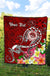 FSM Custom Personalised Premium Quilt - Turtle Plumeria (RED) - Polynesian Pride