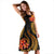 American Samoa Polynesian Midi Dress - Gold Plumeria - Polynesian Pride