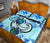 Hawaii Polynesian Plumeria Hibiscus Turtle Quilt Bed Set - AH - Jack Style - Blue - Polynesian Pride