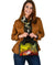 Guam Shoulder Handbag - Humpback Whale with Tropical Flowers (Yellow) - Polynesian Pride