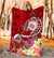 Hawaii Polynesian Premium Blanket - Hawaii Seal With Turtle Plumeria (Red) - Polynesian Pride