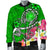 Hawaii Men's Bomber Jacket - Turtle Plumeria Polynesian Tattoo Green Color - Polynesian Pride