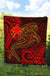 Papua New Guinea Premium Quilt - Red Shark Polynesian Tattoo - Polynesian Pride