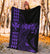 Hawaii Map Kanaka Polynesian Hula Girl Premium Blanket - Purple - Polynesian Pride