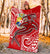 Tonga Premium Blanket - Red Shark Polynesian Tattoo - Polynesian Pride