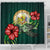 Hawaii Polynesian Shower Curtain - Green Turtle Hibiscus - Polynesian Pride