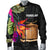 Tokelau Men's Bomber Jacket - Polynesian Hibiscus Pattern - Polynesian Pride