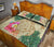 Hawaii Kanaka Maoli Polynesian Flowers Turtle Quilt Bed Set - Polynesian Pride