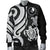 Yap Micronesian Men Bomber Jacket - White Tentacle Turtle - Polynesian Pride