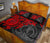 Vanuatu Polynesian Quilt Bed Set - Vanuatu Coat Of Arms & Red Turtle Hibiscus - Polynesian Pride