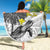 Hawaii Custom Personalised Beach Blanket - Turtle Palm Tree White - Polynesian Pride