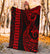 Hawaii Kakau Red Polynesian Premium Blanket - Polynesian Pride