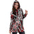 New Caledonia Women's Hoodie Dress - Tribal Flower Special Pattern Red Color - Polynesian Pride